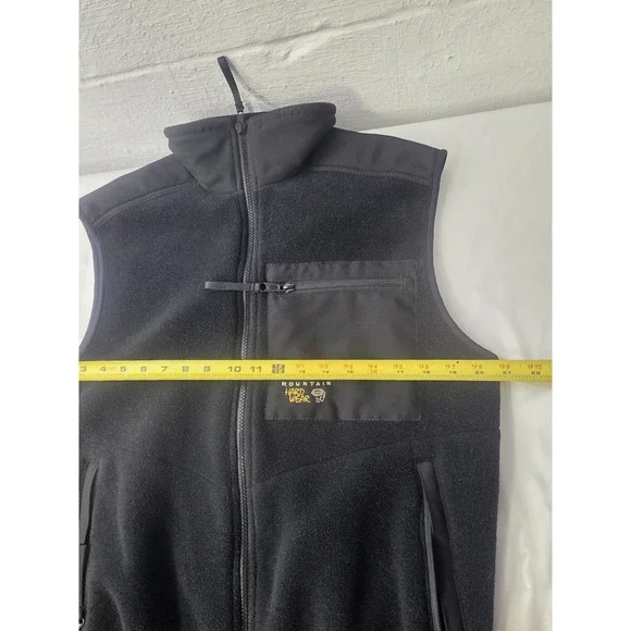 Vintage Mountain Hardware Black M Fleece Sleeveless Polartec Vest Made In USA